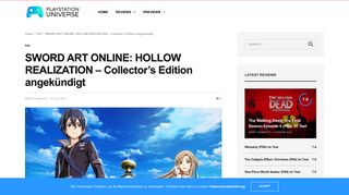 
                            12. SWORD ART ONLINE: HOLLOW REALIZATION Collectors Edition