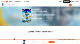 
                            10. Sword Art Online: Revised - Episode 24: The Gilded Heroine - Wattpad