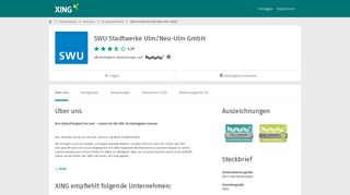 
                            13. SWU Stadtwerke Ulm/Neu-Ulm GmbH als Arbeitgeber | XING ...