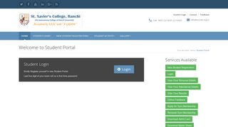 
                            2. SXC Student Portal - St. Xavier's College, Ranchi