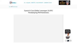 
                            9. Syarat & Cara Daftar Lowongan 16.092 Pendamping PKH Kemensos ...