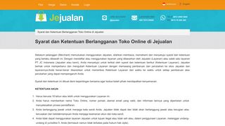 
                            6. Syarat dan Ketentuan Berlangganan Toko Online di Jejualan