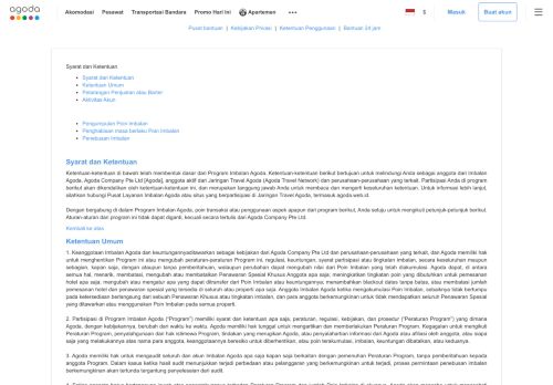 
                            3. Syarat dan Ketentuan Imbalan Agoda