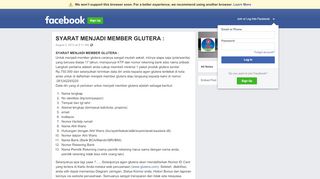 
                            5. SYARAT MENJADI MEMBER GLUTERA : | Facebook