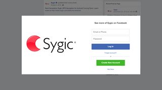 
                            7. Sygic - Next Generation Sygic GPS Navigation for Android... | Facebook