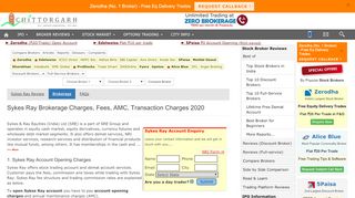 
                            6. Sykes Ray Brokerage Charges, Plans, Demat AMC, Pricing 2019