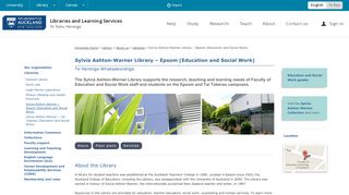 
                            13. Sylvia Ashton-Warner Library – Epsom - The University of Auckland ...