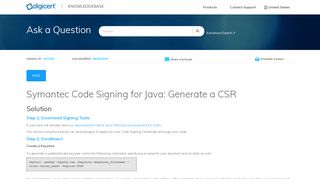 
                            12. Symantec Code Signing for Java: Generate a CSR