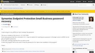 
                            1. Symantec Endpoint Protection Small Business password recovery ...