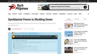 
                            8. Symbianize Forum is Shutting Down - Tech Pilipinas