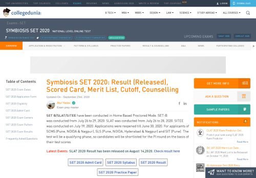 
                            9. Symbiosis Entrance Test (SET 2019)- Application form, Dates, Pattern ...
