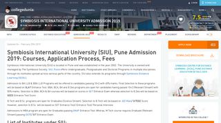 
                            5. Symbiosis International University Admission 2019: Courses ...
