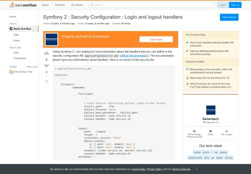 
                            8. Symfony 2 : Security Configuration : Login and logout handlers ...