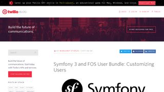 
                            8. Symfony 3 and FOS User Bundle: Customizing Users - Twilio