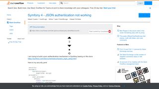
                            3. Symfony 4 - JSON authentication not working - Stack Overflow