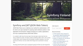 
                            9. Symfony and JWT (JSON Web Token) - Symfony.fi