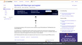 
                            7. Symfony API Rest login and register - Stack Overflow