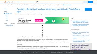 
                            3. Symfony2: Redirect path on login failure being overridden by ...
