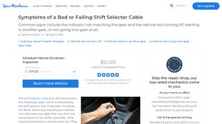 
                            11. Symptoms of a Bad or Failing Shift Selector Cable | YourMechanic ...