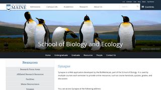
                            12. Synapse - School of Biology and Ecology - University of Maine
