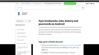 
                            10. Sync bookmarks, tabs, history and passwords on Android | Firefox for ...