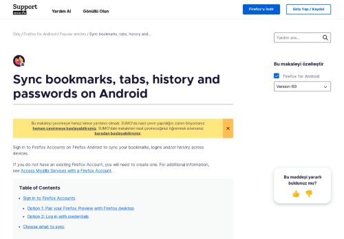 
                            5. Sync bookmarks, tabs, history and passwords on ... - Mozilla Support