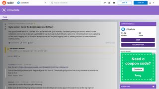 
                            6. Sync error: Need To Enter password (Mac) : OneNote - Reddit