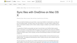 
                            12. Sync files with the OneDrive sync client on Mac OS X - Office Support