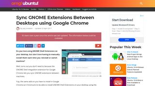 
                            3. Sync GNOME Extensions Between Desktops using Google Chrome ...