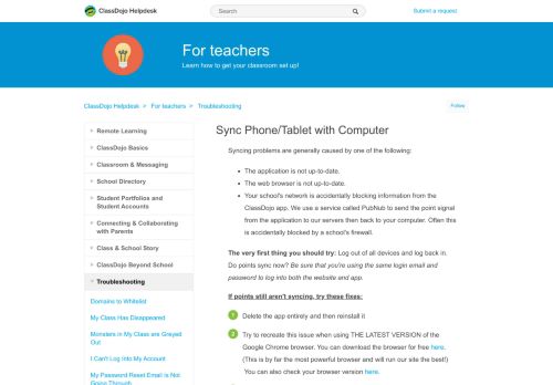 
                            7. Sync Phone/Tablet with Computer – ClassDojo Helpdesk