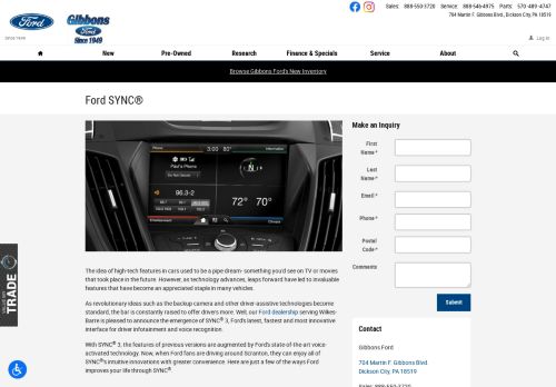 
                            12. SYNC Technology in Ford Models | PA Ford Dealer - Gibbons Ford