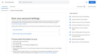 
                            3. Sync your account settings - Chromebook Help - Google ...