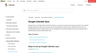 
                            10. Sync your Google Calendar with Zoho Calendar