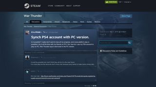 
                            5. Synch PS4 account with PC version. :: War Thunder General ...