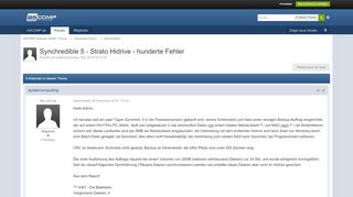 
                            10. Synchredible 5 - Strato Hidrive - hunderte Fehler - Synchredible ...