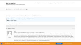 
                            1. Synchronisation mit Google Contacts nicht möglich – jAnrufmonitor