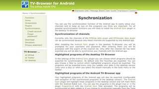 
                            2. Synchronisation - TV-Browser for Android
