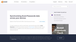 
                            8. Synchronizing Avast Passwords data across your devices | ...