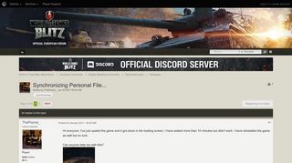 
                            7. Synchronizing Personal File... - Gameplay - World of Tanks Blitz ...