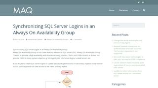 
                            13. Synchronizing SQL Server Logins in an Always On Availability Group ...