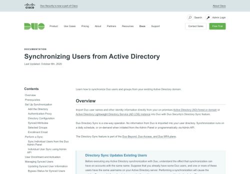 
                            12. Synchronizing Users from Active Directory | Duo Security