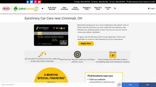 
                            12. Synchrony Car Care | Jake Sweeney Kia | Near Cincinnati, OH