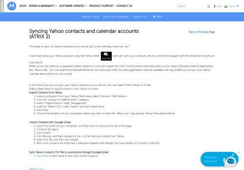 
                            10. Syncing Yahoo contacts and calendar accounts (ATRIX 2) - Motorola ...