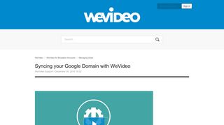 
                            8. Syncing your Google Domain with WeVideo – WeVideo