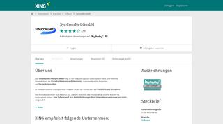 
                            11. SynComNet GmbH als Arbeitgeber | XING Unternehmen