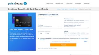
                            4. Syndicate Bank Credit Card Reward Points: Check How to Earn ...