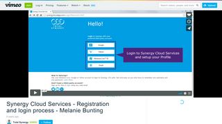 
                            9. Synergy Cloud Services - Registration and login process - Melanie ...