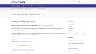
                            12. Synergy Gallery login issue - Synergy - Forum - Renesas Synergy ...