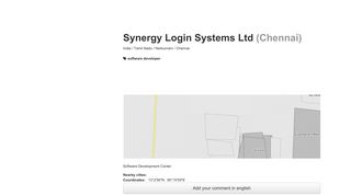 
                            12. Synergy Login Systems Ltd - Chennai - Wikimapia