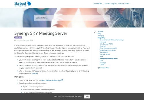 
                            10. Synergy SKY Meeting Server – StarLeaf Knowledge Center